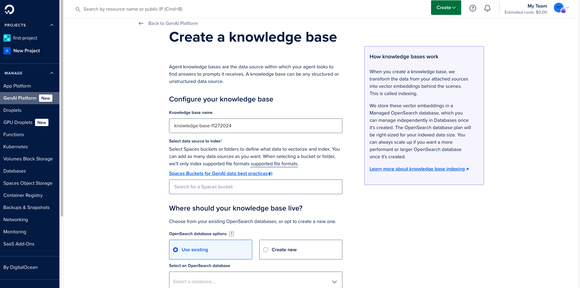 Configure Knowledge base